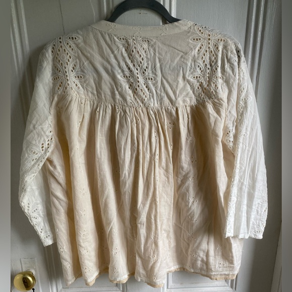 NWOT Shabby Chic Cotton Boho Top Sz M - Picture 3 of 15
